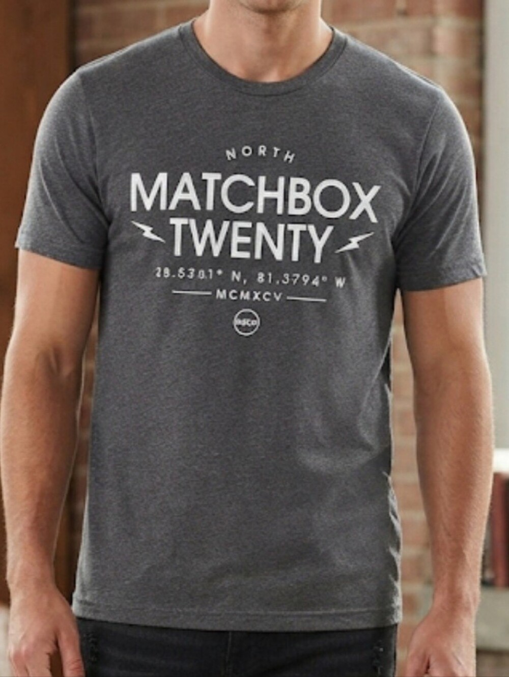 Matchbox Twenty "North" 2012 Tour Concert T-shirt Charcoal Gray  Size Med